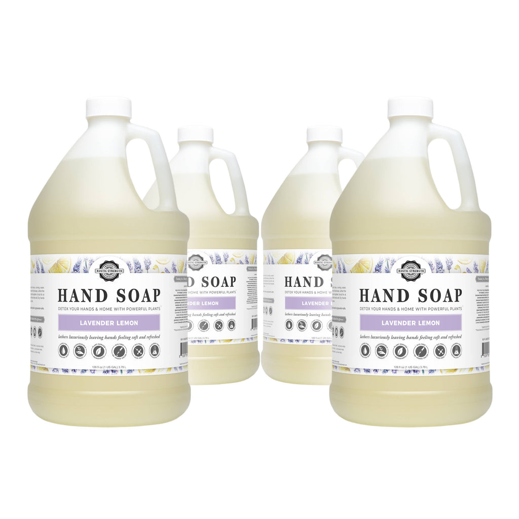 Liquid Hand Soap - Our Popular Scents: Citrus Bliss (lemon/orange) / 4 - 1 Gallon Plastic Jugs