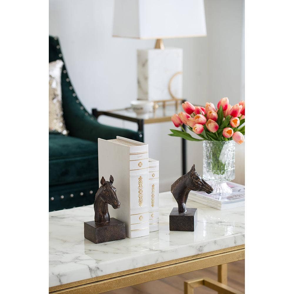 S/2 5.1x4x8" Horse Bookends 6S/CTN