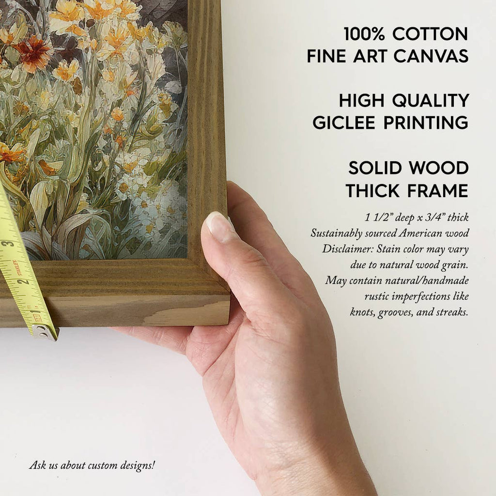 Mountain Wildflowers - Mountain Landscape Canvas Art: 20x30" Large Canvas Art with Thick Wood Frame