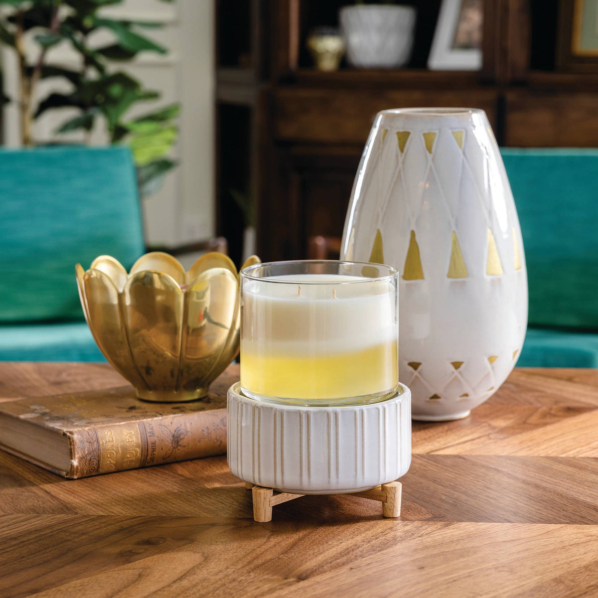 Ceramic & Wood 2-in-1 Classic Warmer