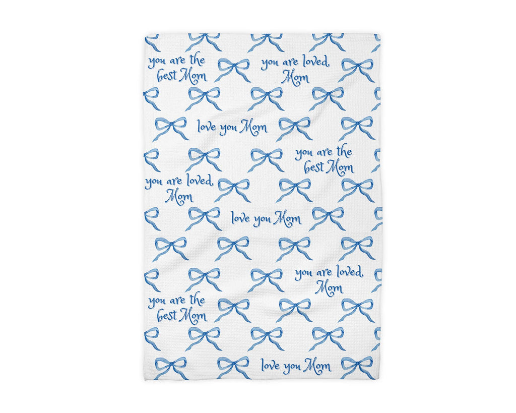 Mother's Day Bow Towel Gift Best Mom Present Kitchen Waffle: Mom