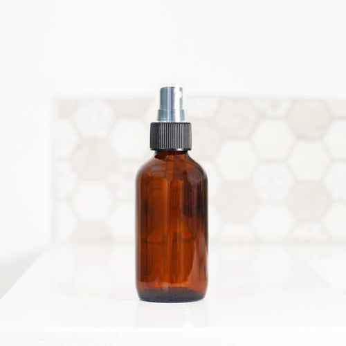 4oz Empty Amber Glass Spray Bottle