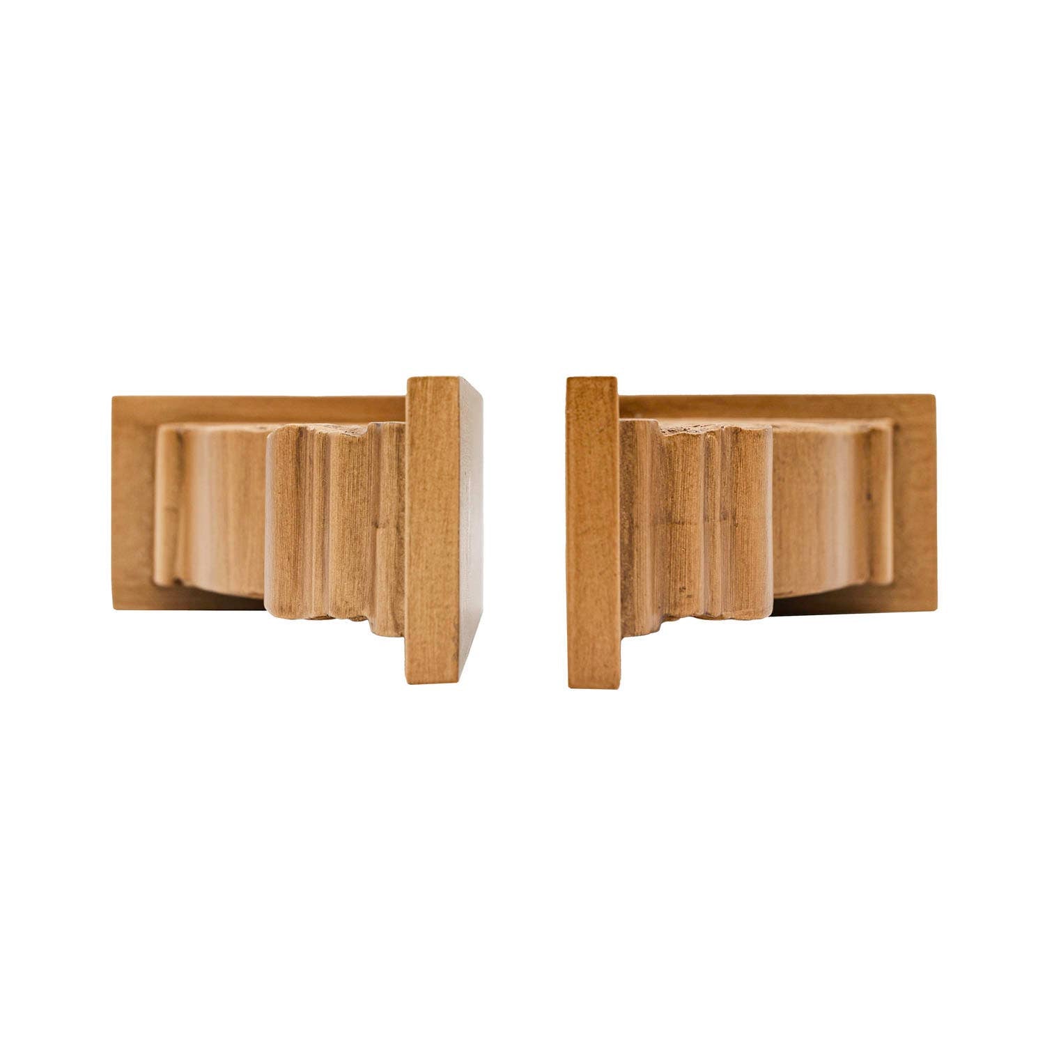 Florence Vintage Corbel Wood Bookends Set 2