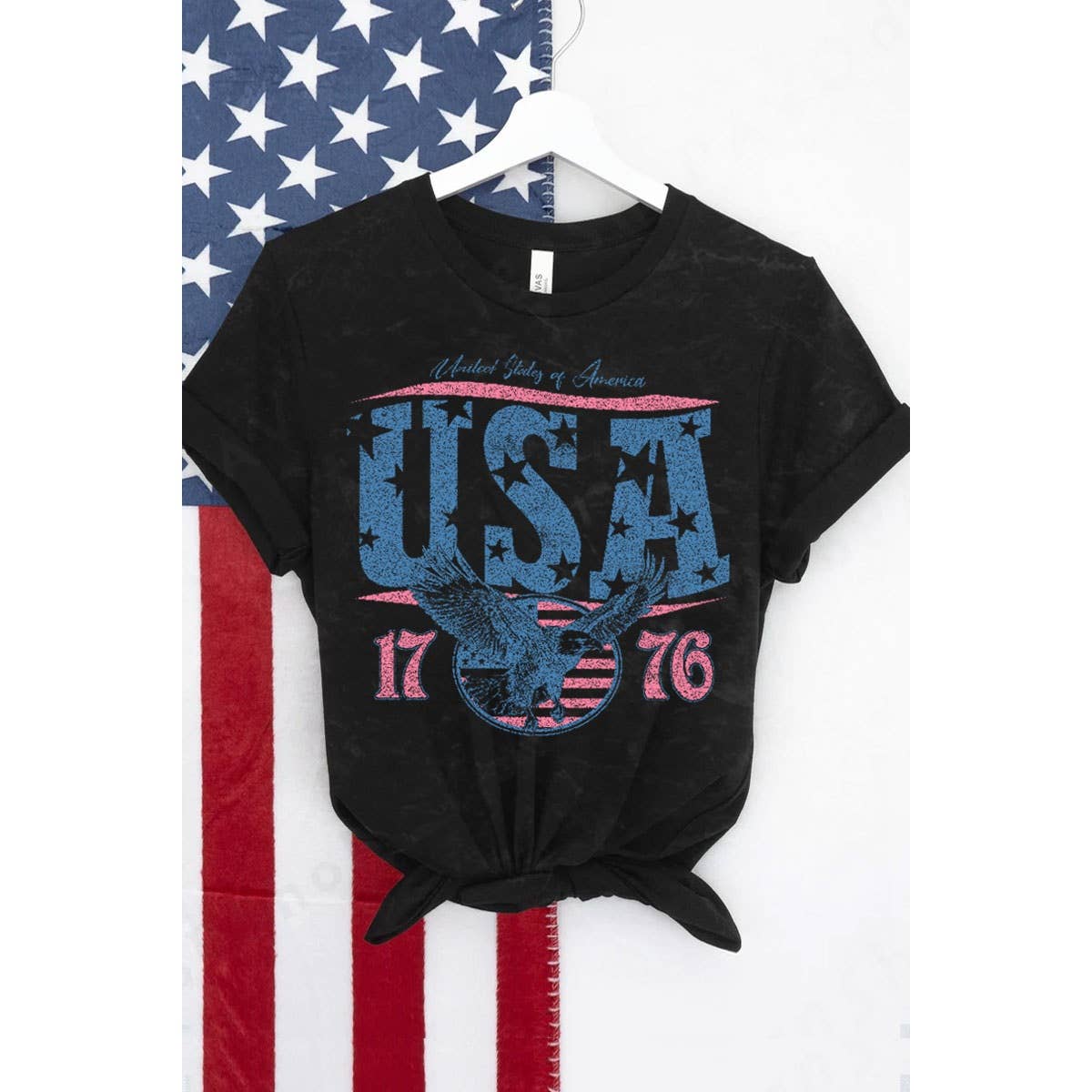 AMERICA 1776 MINERAL GRAPHIC TEE: White / L