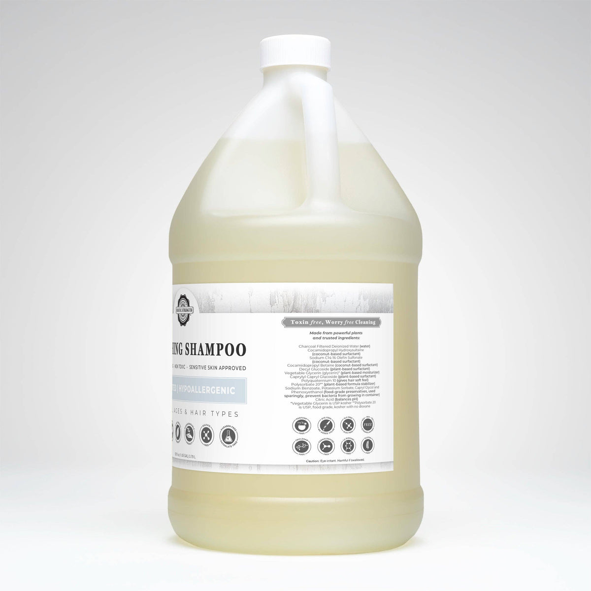 Shampoo - Our Popular Scents: Milk & Honey / Gallon Glass Jug