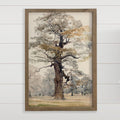 Grand Oak Tree - Framed Nature Wall Art - Lake House Decor: 18x24" Large Canvas Art with Thick Wood Frame