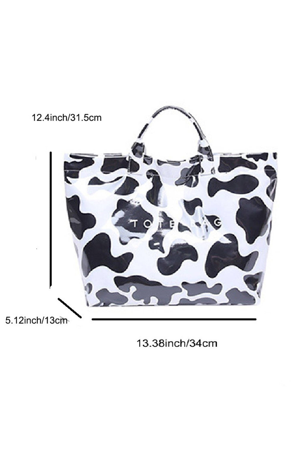 Cow Spots/ Leopard/ Zebra/ Tropical Print Travel Tote Bag: Cow / One Size