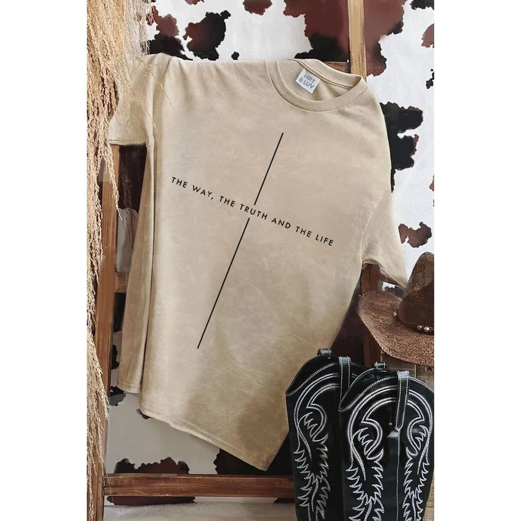 THE WAY THE TRUTH AND THE LIFE MINERAL GRAPHIC TEE: Mineral Black / S-M-L-XL(1-2-2-1)