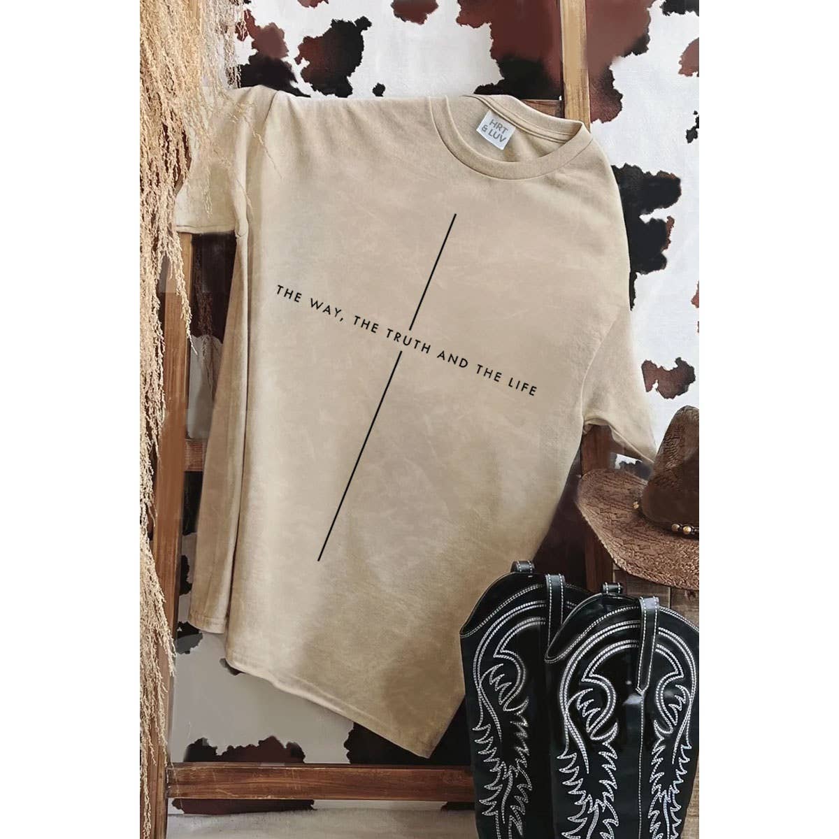 THE WAY THE TRUTH AND THE LIFE MINERAL GRAPHIC TEE: Mineral Black / S-M-L-XL(1-2-2-1)