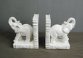 Bone White Elephant Bookends – Farmhouse Home Décor