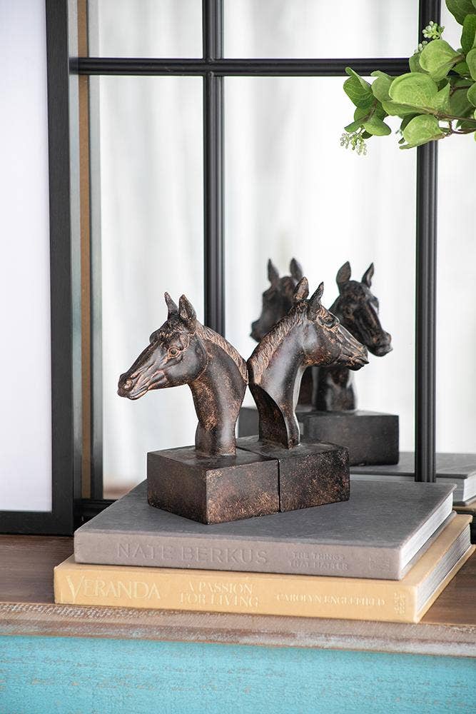 S/2 5.1x4x8" Horse Bookends 6S/CTN