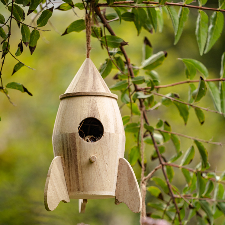 Natural Solid Wood Bird's Nest: Style [A]
