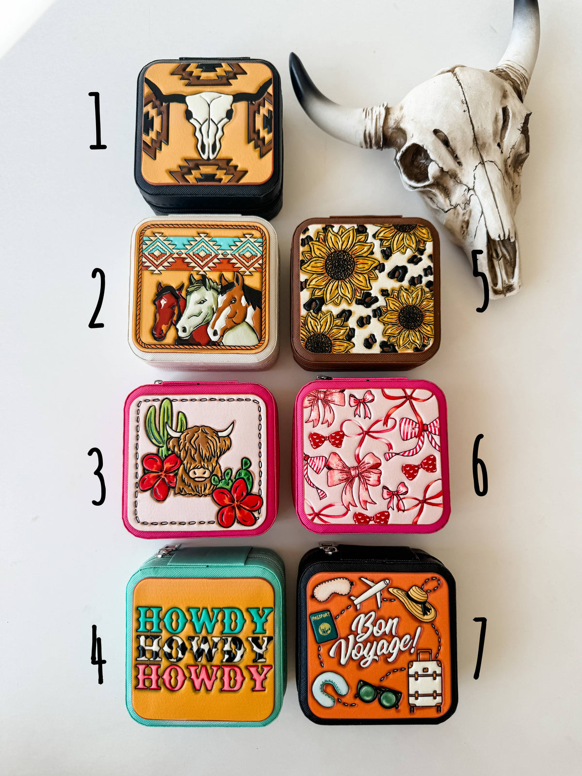 Western Mini Jewelry Storage Travel Box: 11 - HORSE