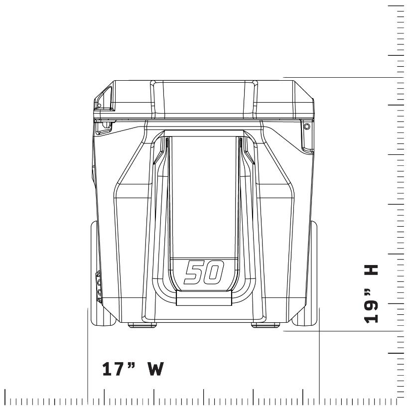 50QT Freedom Series Cooler: RWB 50qt