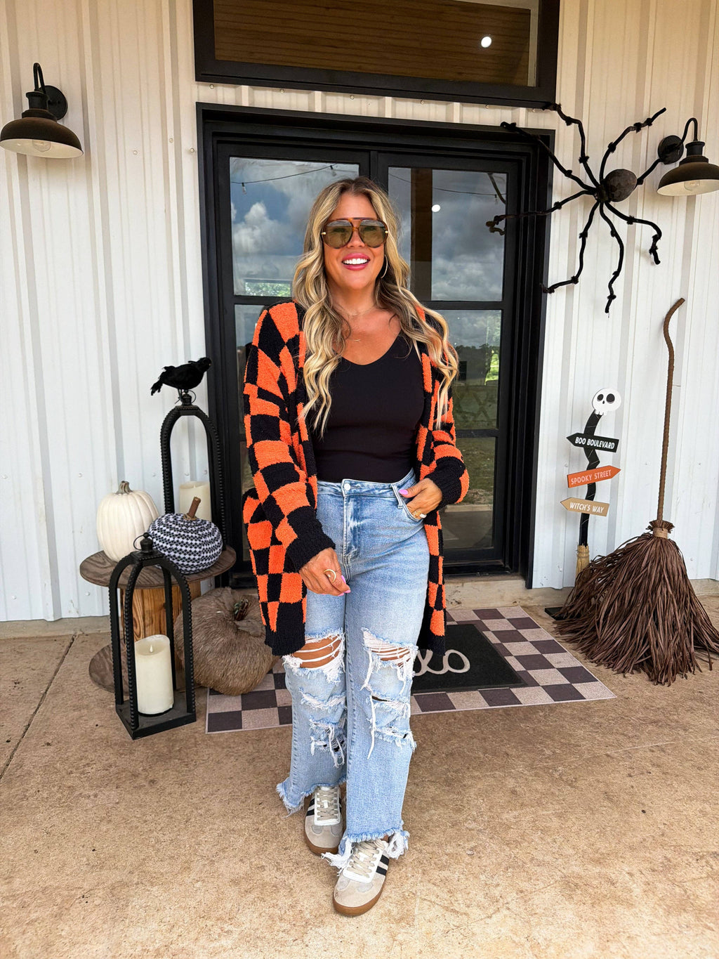 PREORDER- BOO CREW REVERSIBLE CLOUD CARDIGAN: POLKA DOT / ONE SIZE