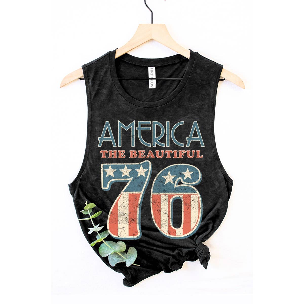 AMERICA 76 GRAPHIC TANK TOP: Mineral Navy / S-M-L-XL(1-2-2-1)
