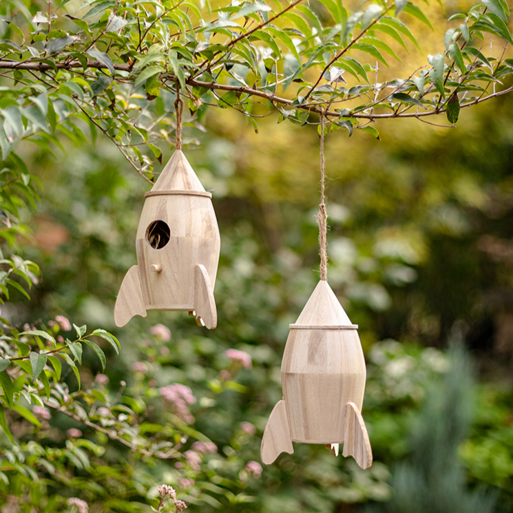 Natural Solid Wood Bird's Nest: Style [A]