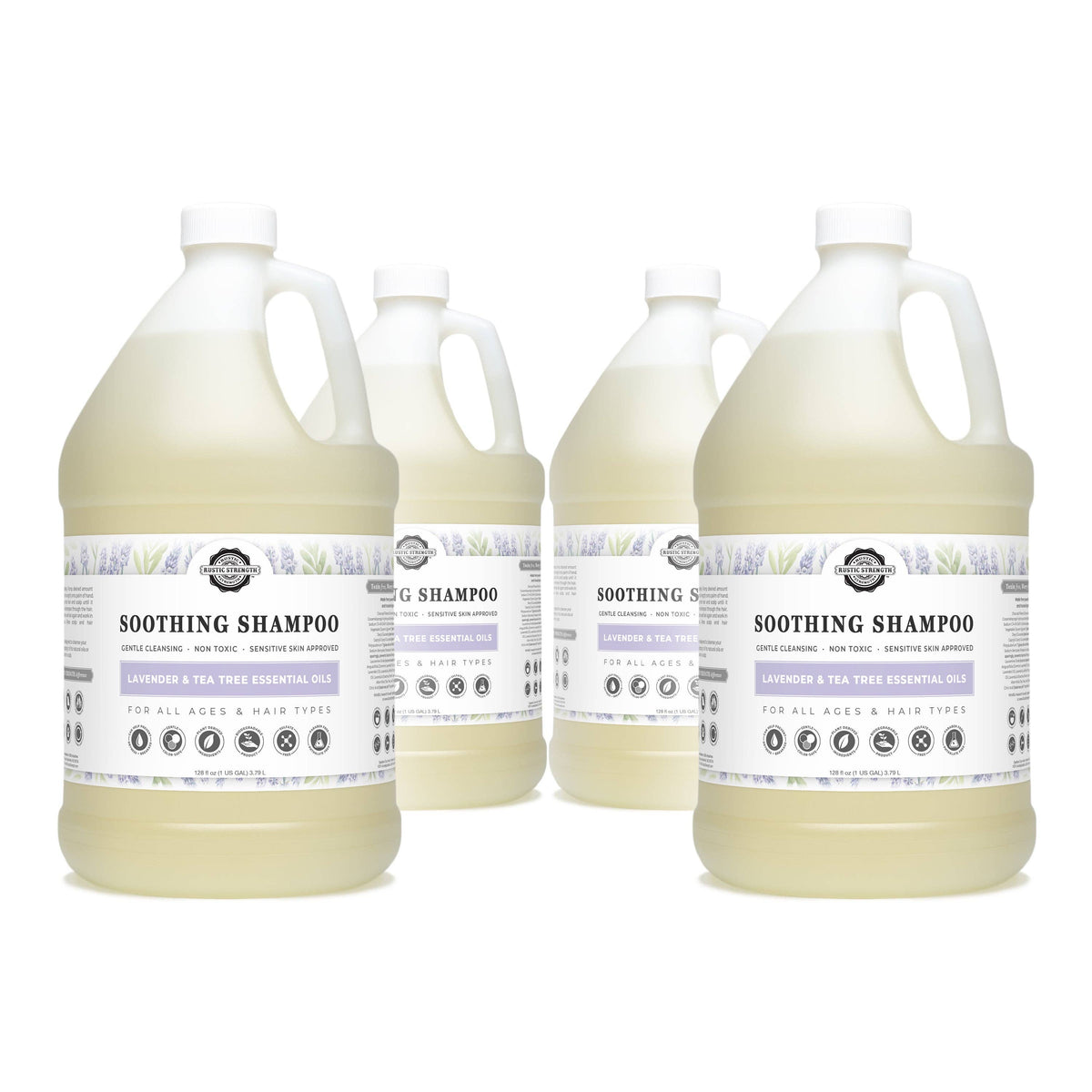 Shampoo - Our Popular Scents: Milk & Honey / Gallon Glass Jug