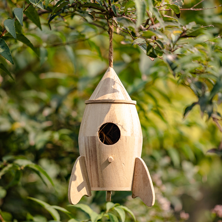 Natural Solid Wood Bird's Nest: Style [A]