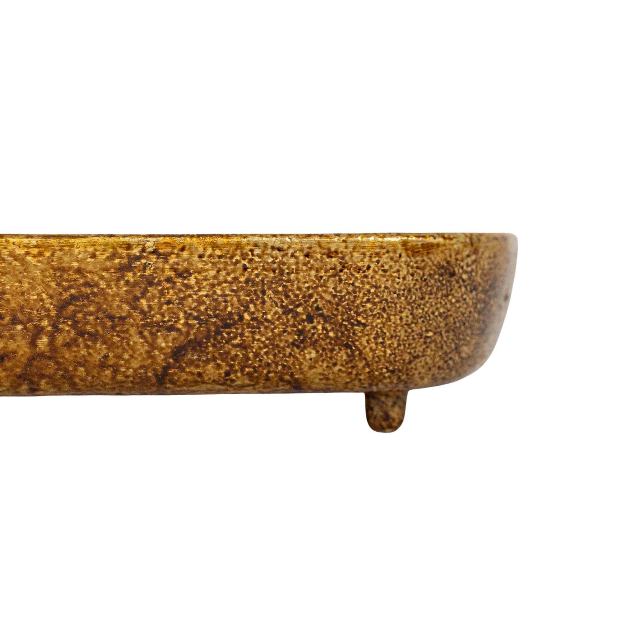 Ansel Antique Brass Footed Vanity Tray Cast Iron