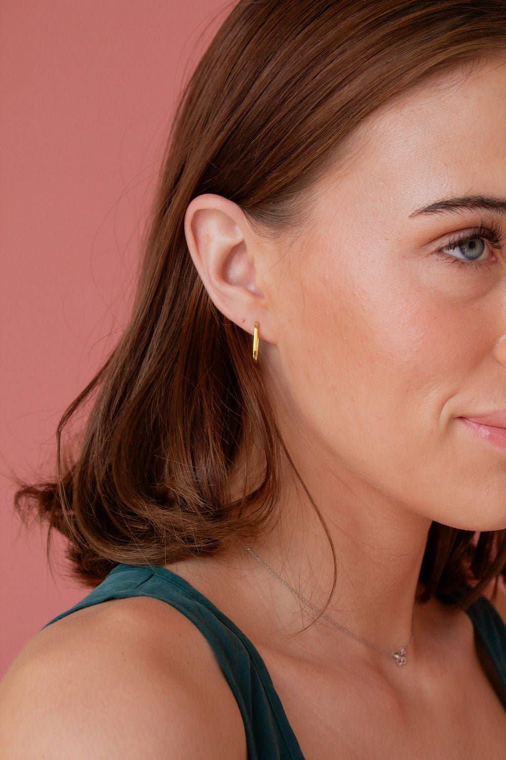 Paperclip Hoops - Hypoallergenic: Gold