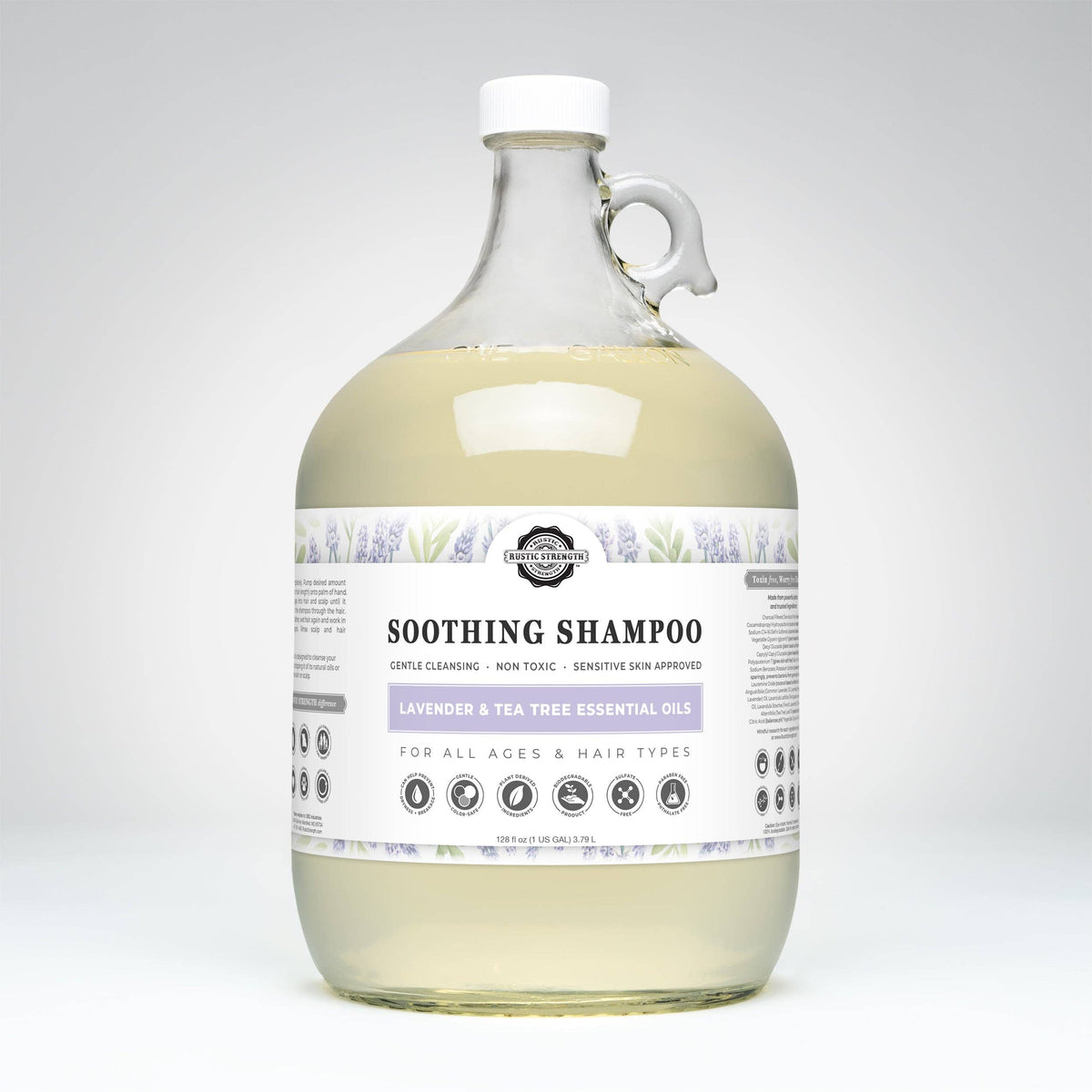 Shampoo - Our Popular Scents: Rosemary Mint / Gallon Glass Jug