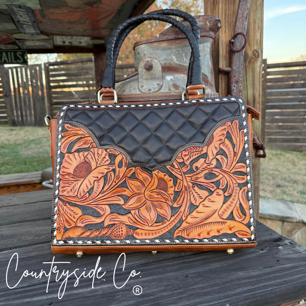 Laney Tooled Leather Handbag
