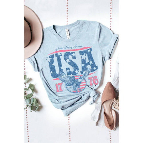AMERICA 1776 MINERAL GRAPHIC TEE: White / M