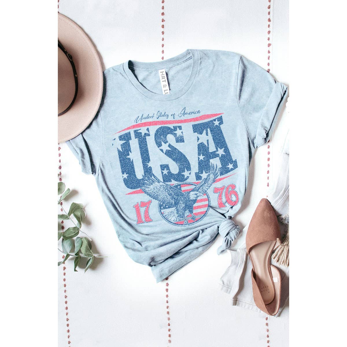 AMERICA 1776 MINERAL GRAPHIC TEE: White / S