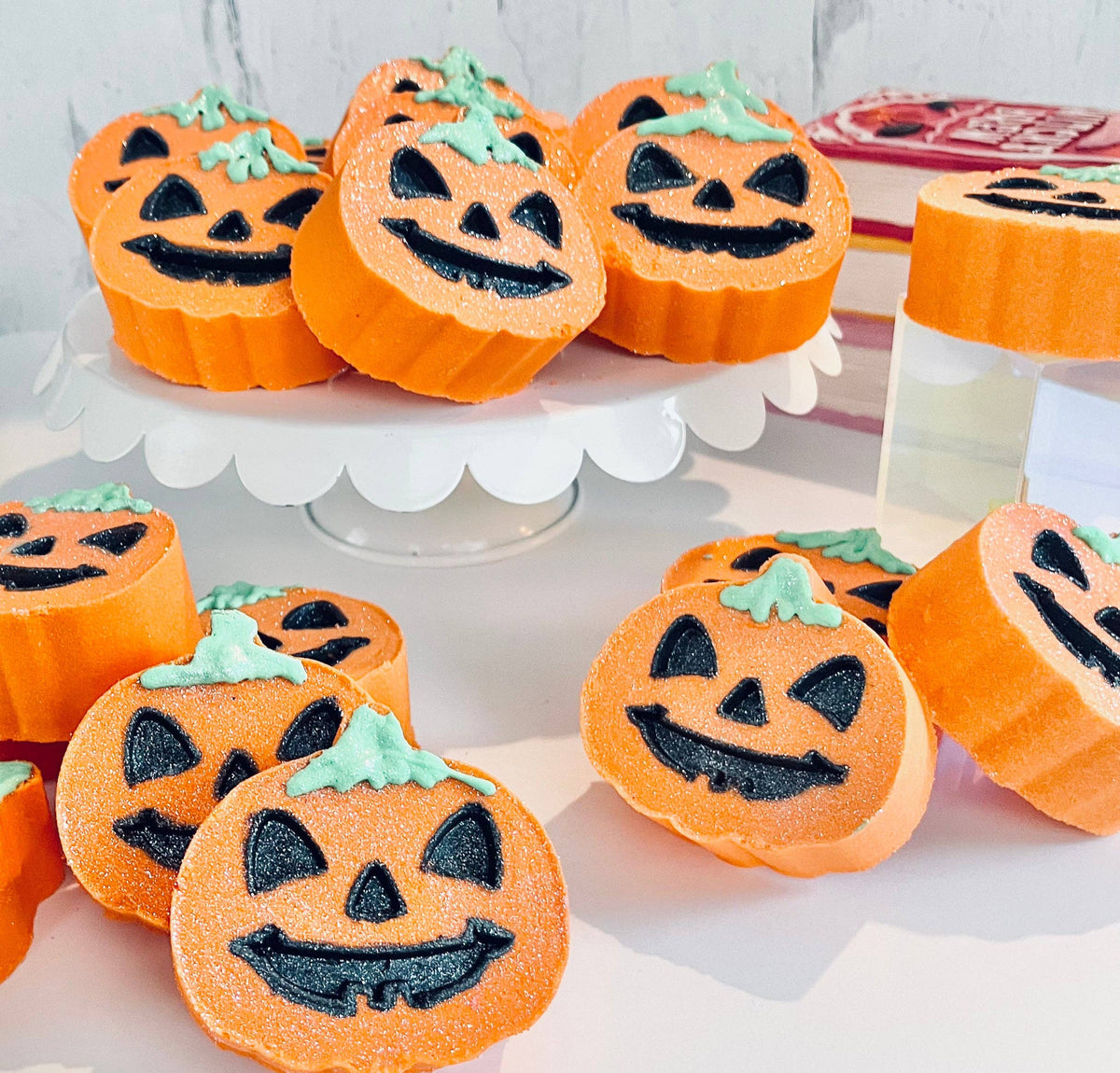 Jack-o-Lantern Bath Bomb, Pumpkin Head Bath Bomb