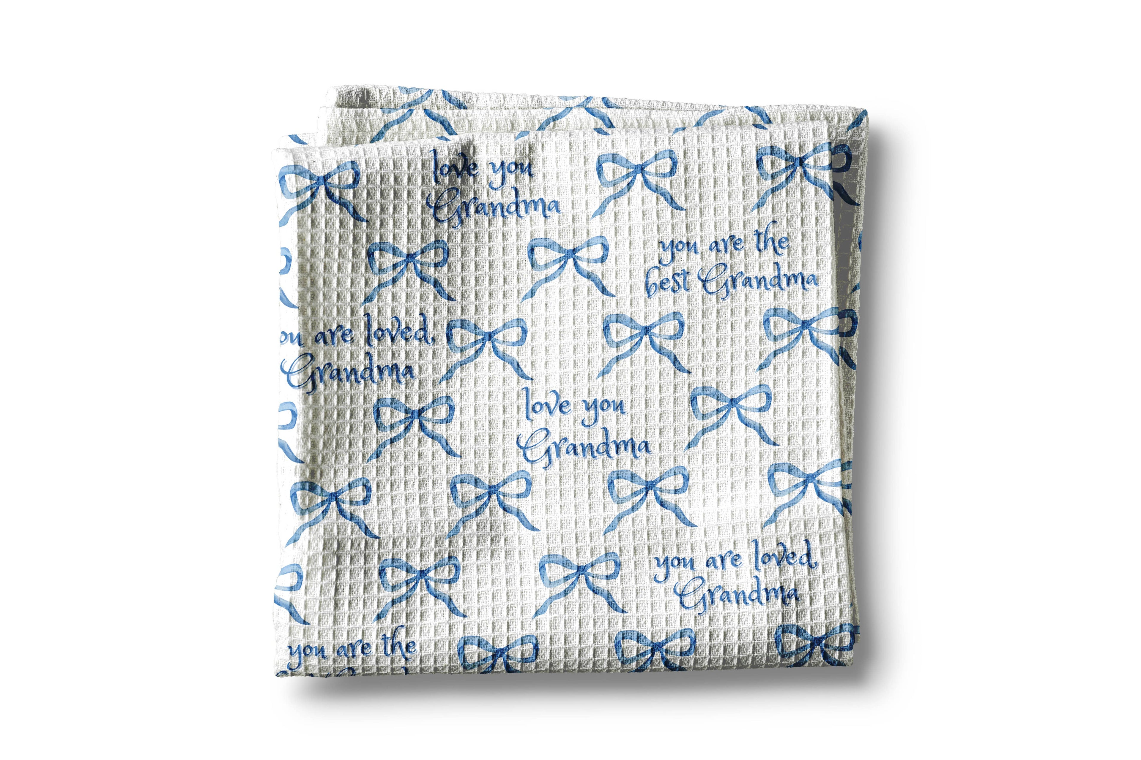 Mother's Day Bow Towel Gift Best Mom Present Kitchen Waffle: Mom
