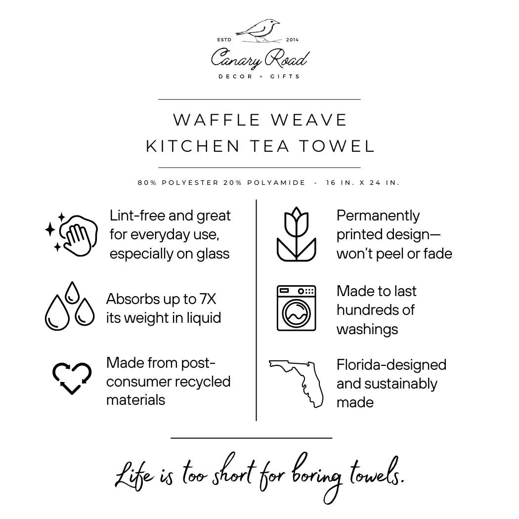 Mother's Day Bow Towel Gift Best Mom Present Kitchen Waffle: Mom