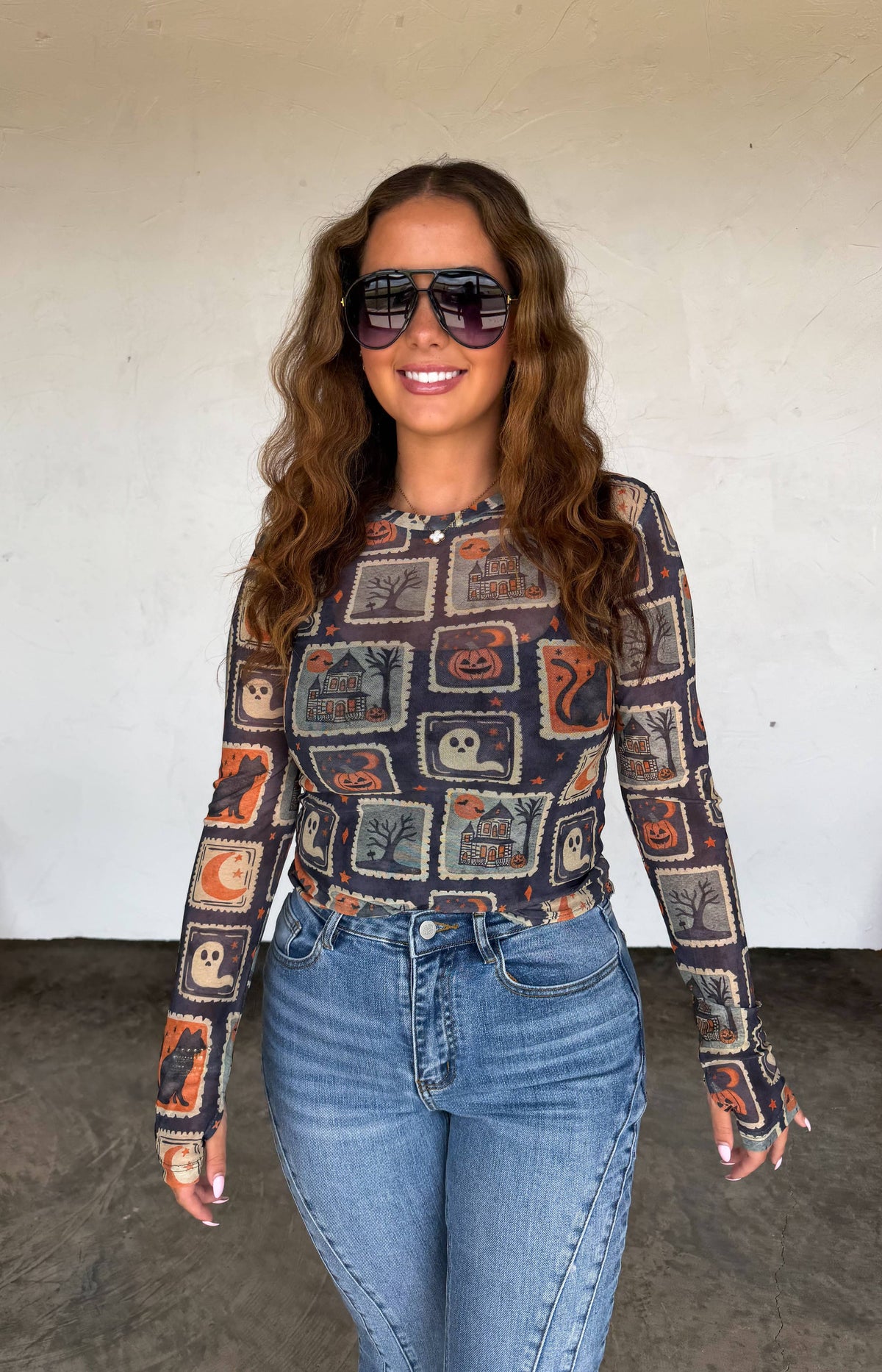 PREORDER- MOON CHILD DRESS IT UP MESH TOPS: L/XL / VINTAGE HALLOWEEN
