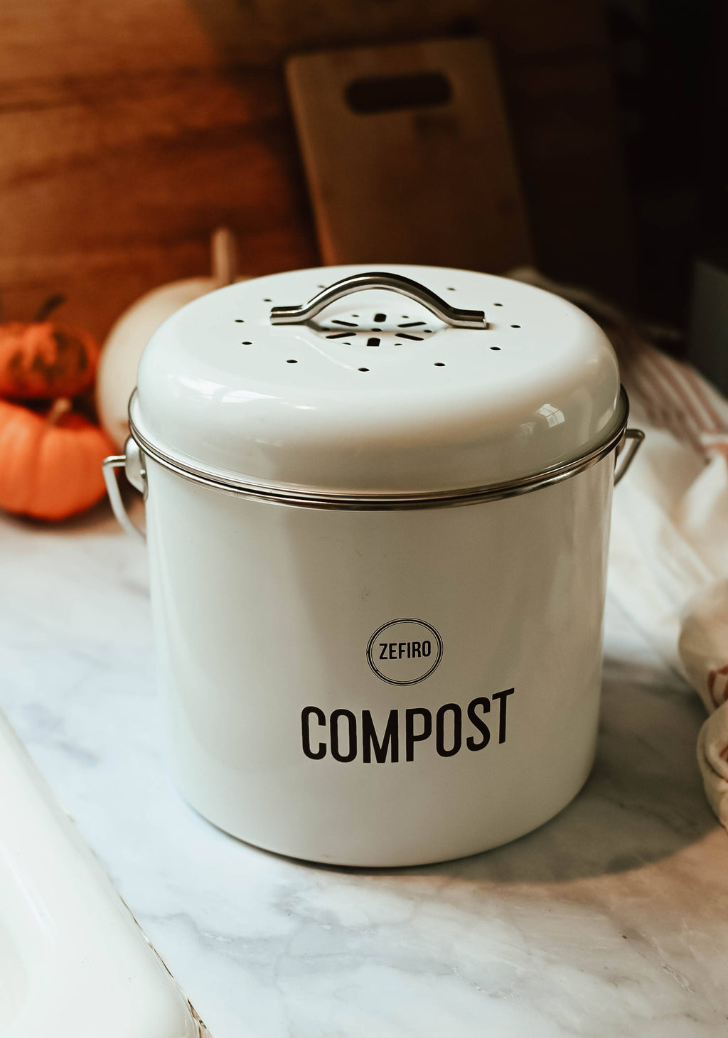 Compost Bin  0.8 Gallons - White