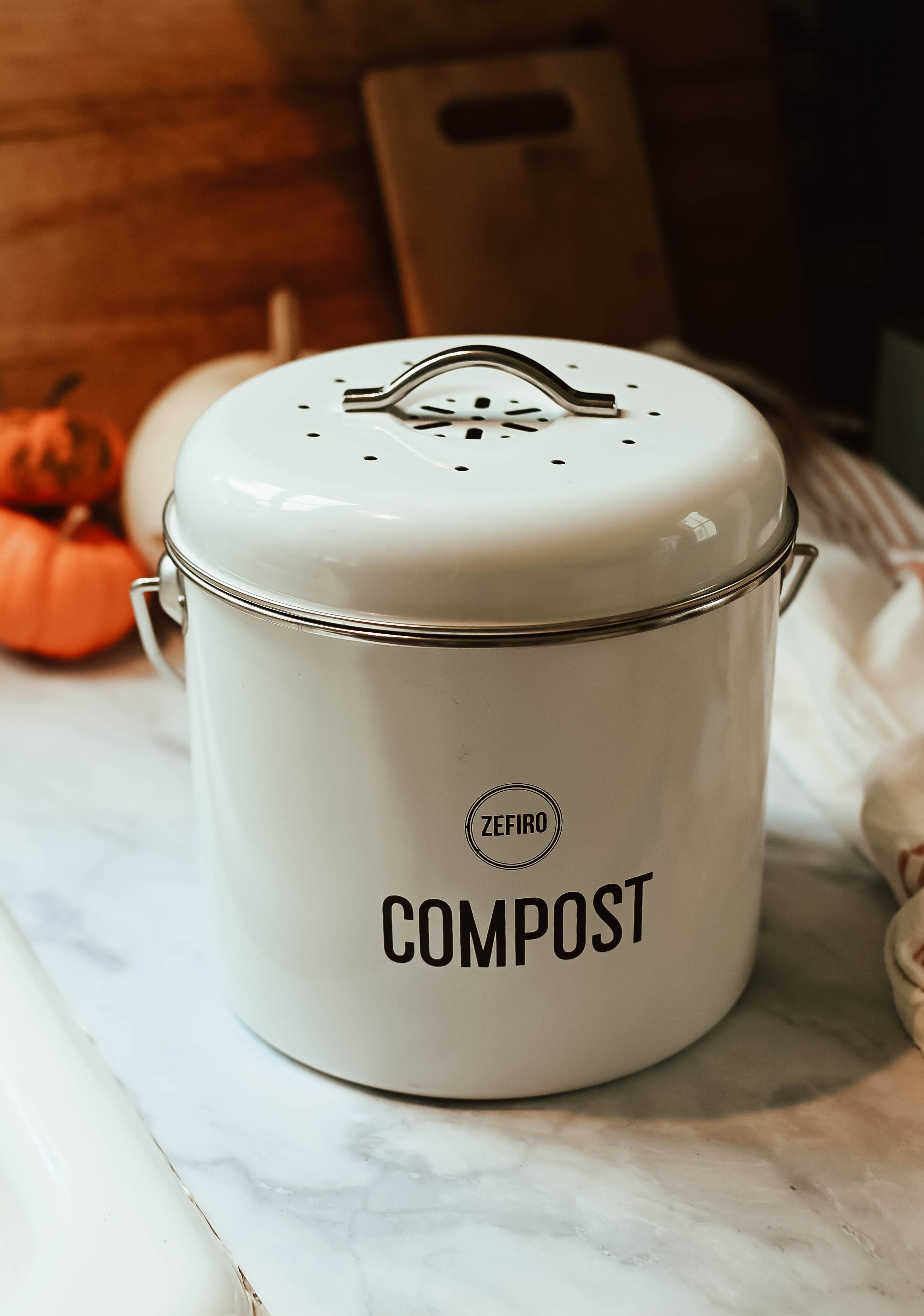 Compost Bin  0.8 Gallons - White