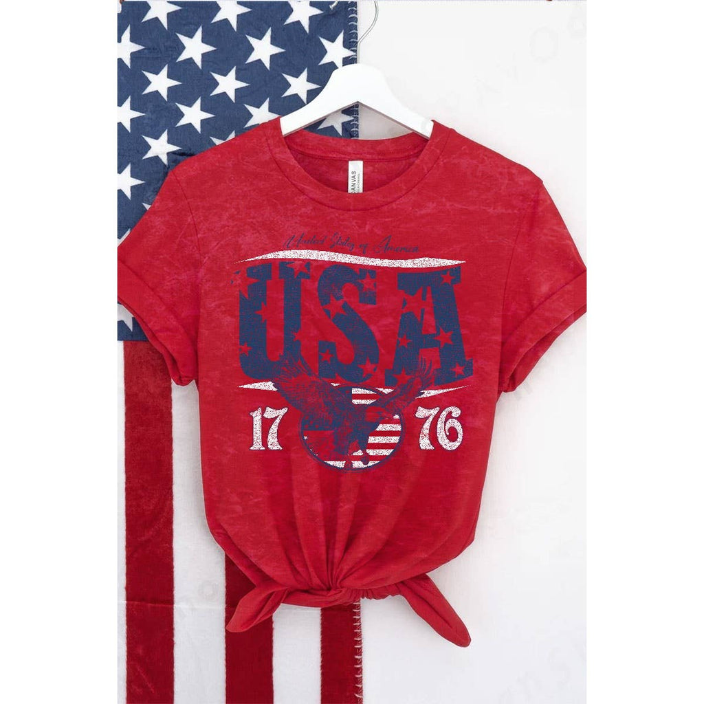 AMERICA 1776 MINERAL GRAPHIC TEE: White / S