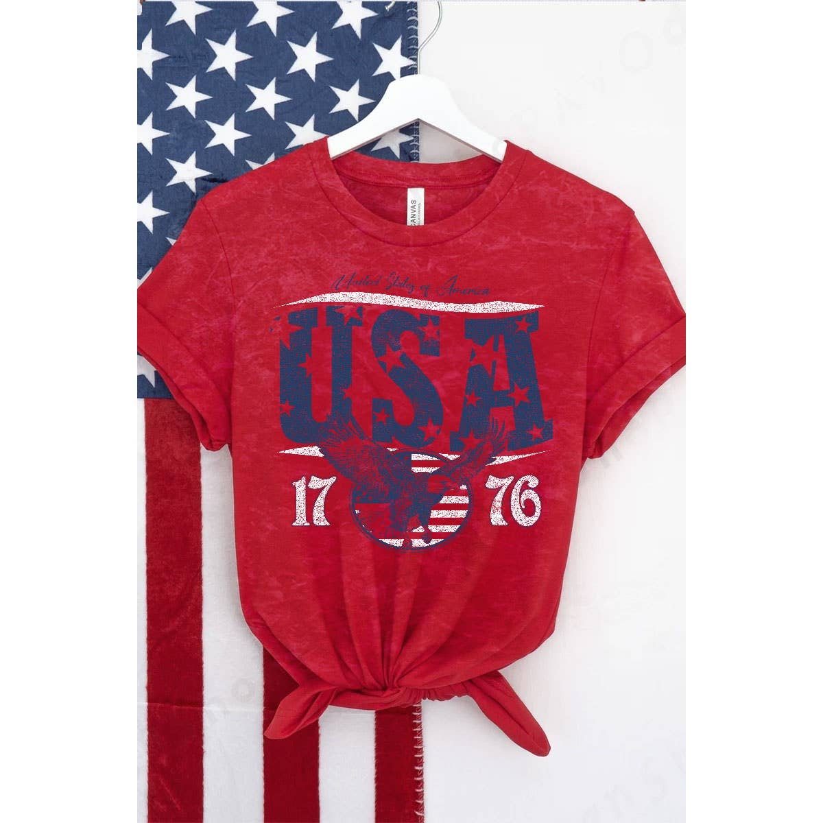 AMERICA 1776 MINERAL GRAPHIC TEE: White / L