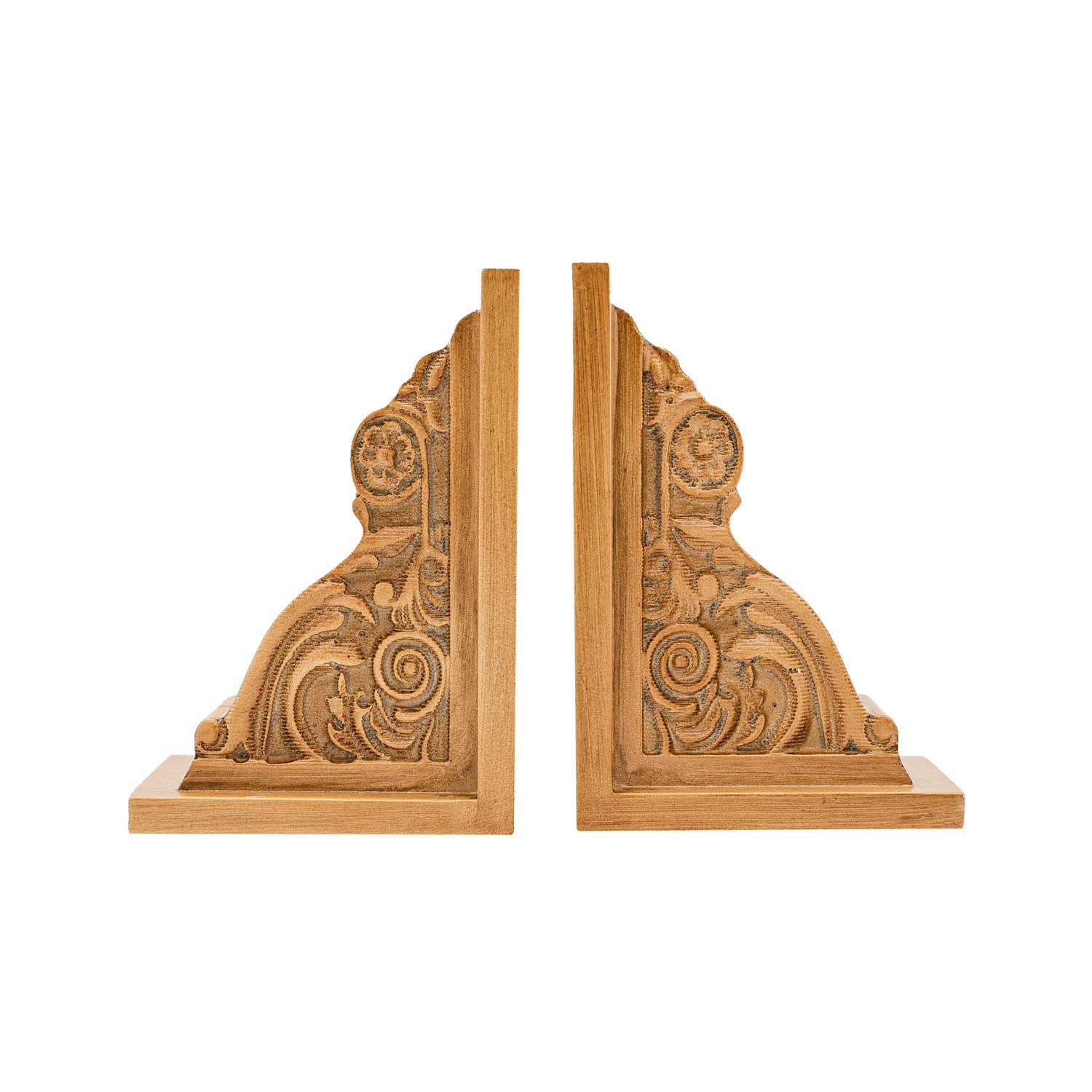 Florence Vintage Corbel Wood Bookends Set 2
