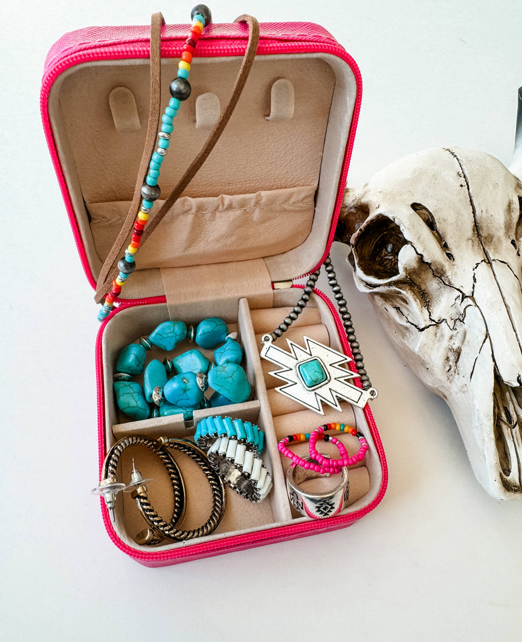 Western Mini Jewelry Storage Travel Box: 4 - HOWDY