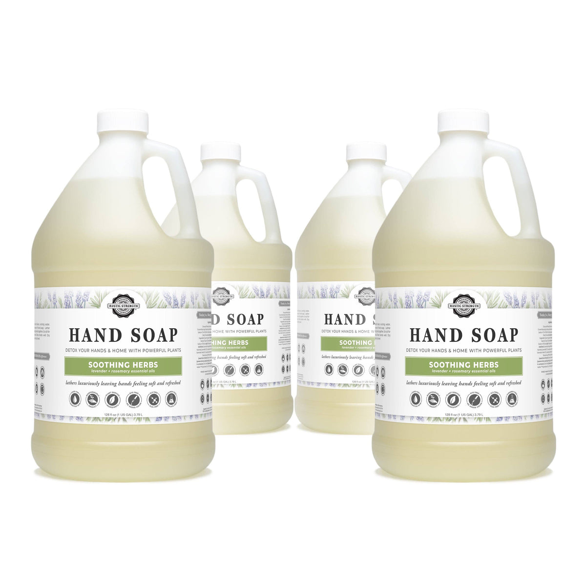 Liquid Hand Soap - Our Popular Scents: Citrus Bliss (lemon/orange) / 4 - 1 Gallon Plastic Jugs