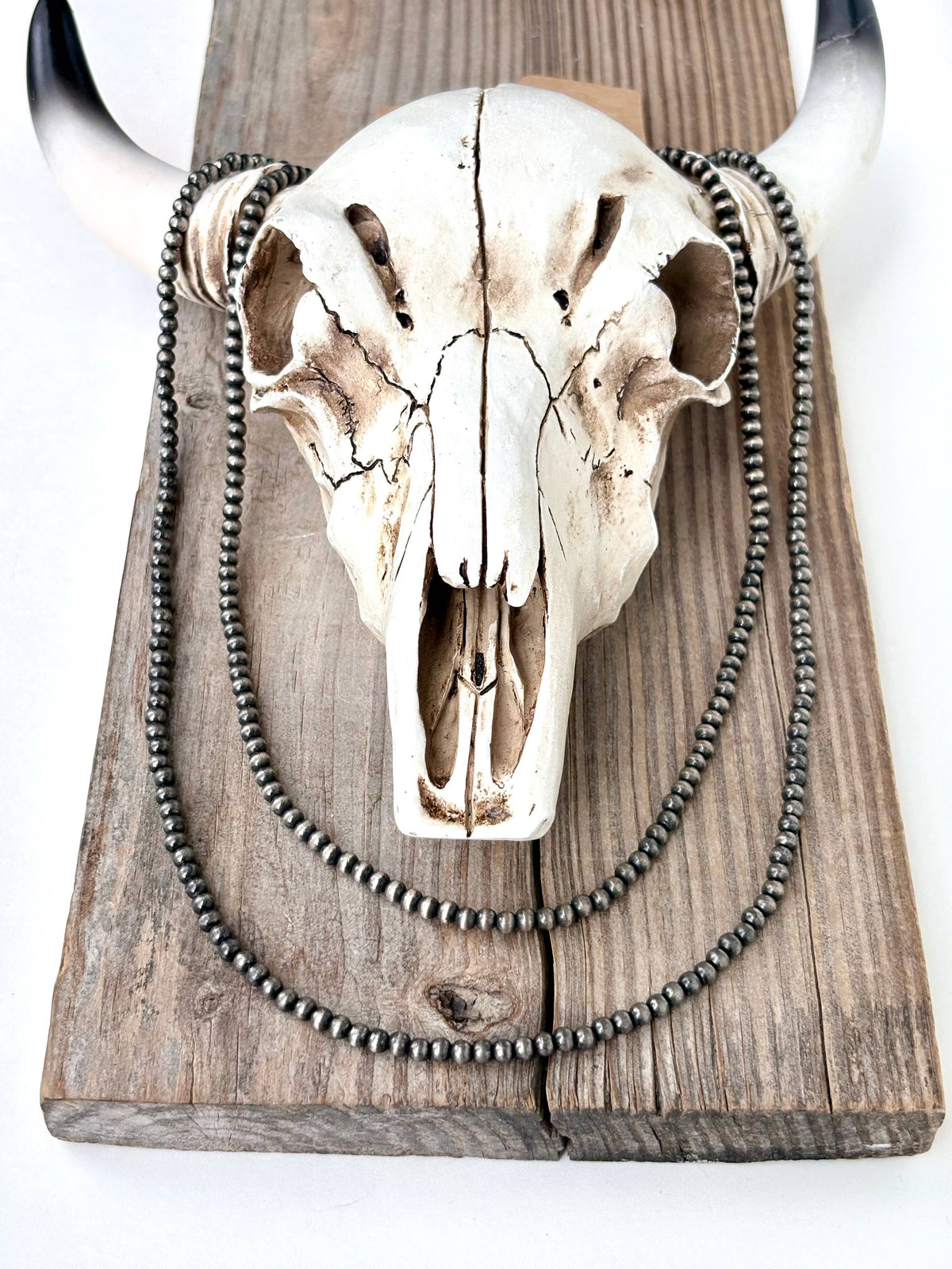 18” | 22” - 4MM Western Style Navajo Pearl Bead Necklace: 18"L