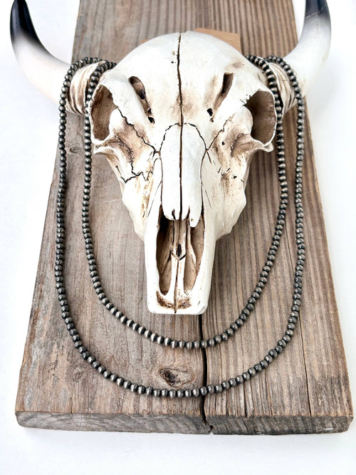18” | 22” - 4MM Western Style Navajo Pearl Bead Necklace: 18"L