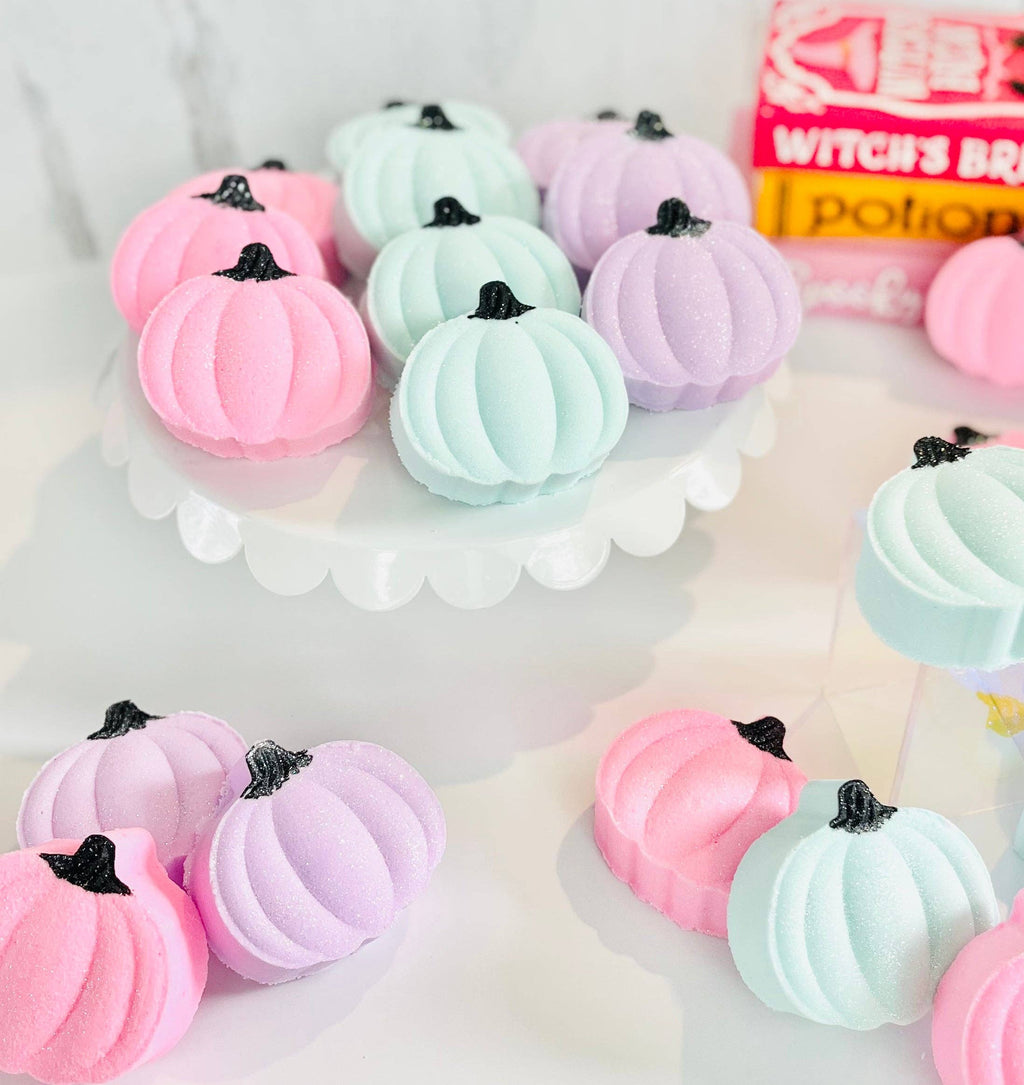 Cinderella Pumpkin Bath Bomb, Cursed Carriages Bath Bomb: Pink  (Peach + Hibiscus)