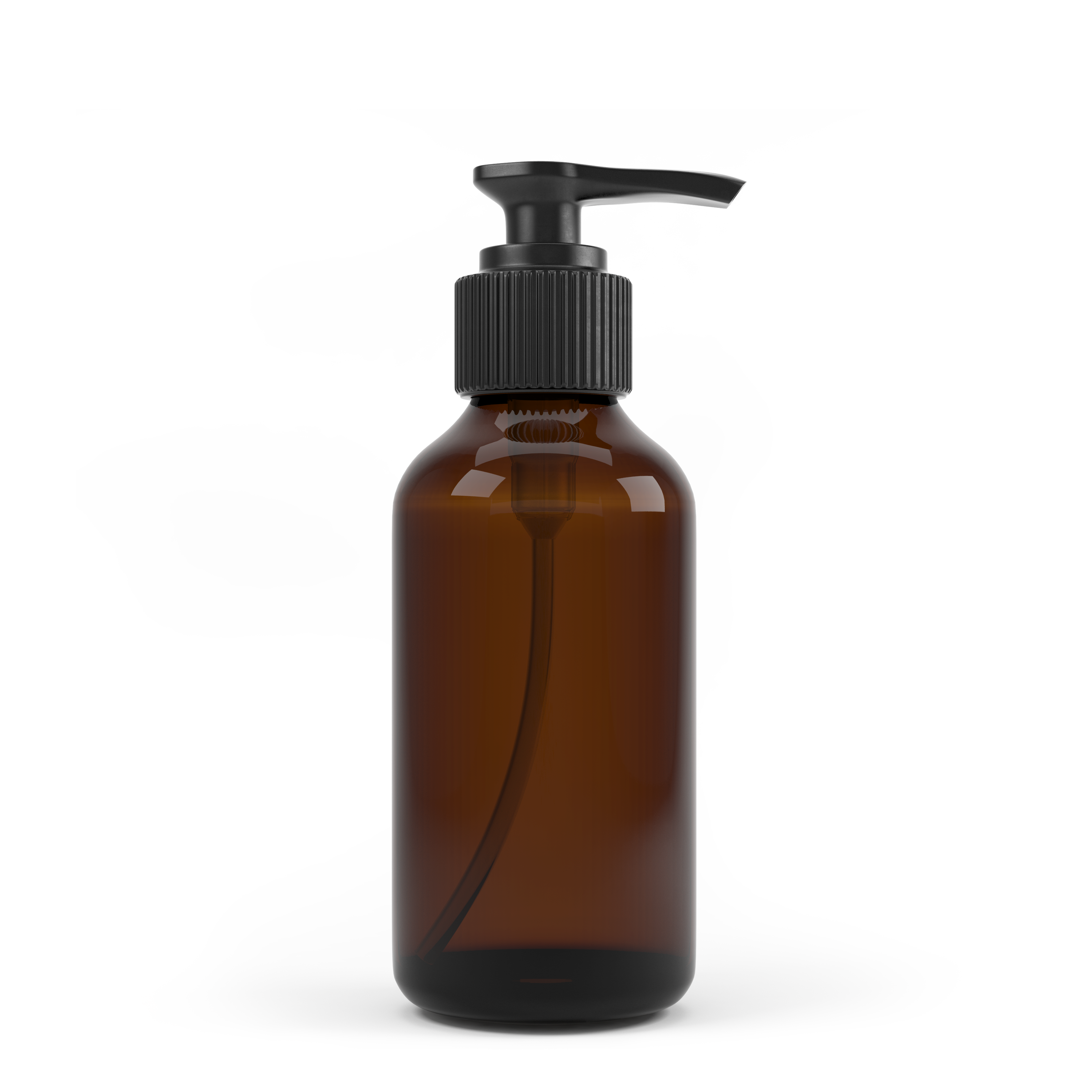 4oz Amber Glass Bottle w/Lotion pump