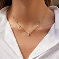 18K STAINLESS STEEL TARNISH FREE CZ NECKLACE | 40NK9693: GOLD
