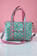 Marley Teal and Pink Floral Duffel Bag