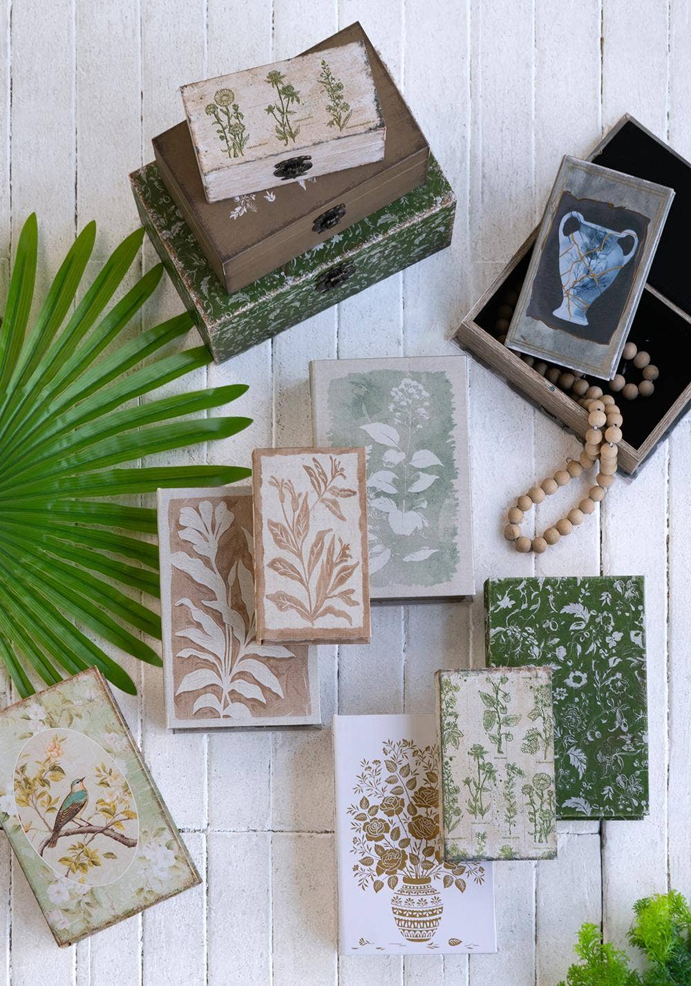 S/2 Coastal Wave Book Storage Boxes