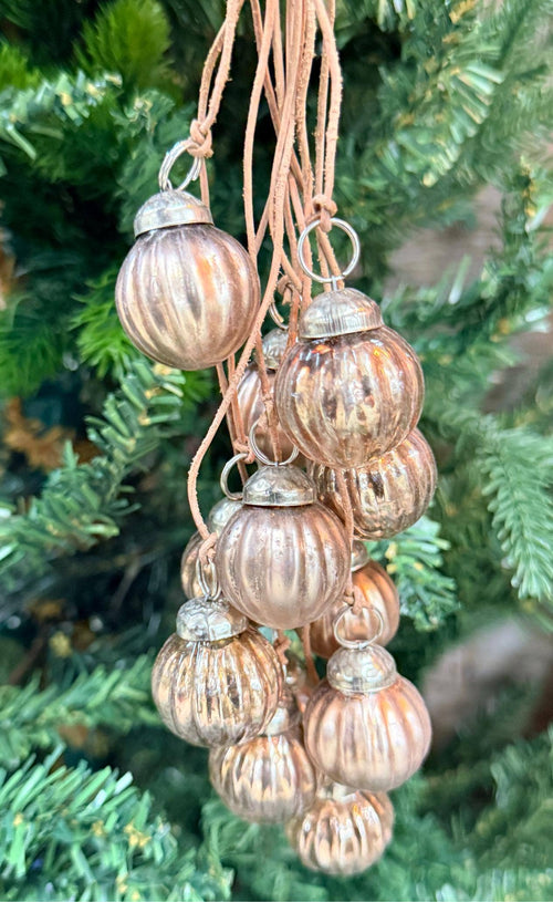 Antique Gold Mercury Ornament Bunch Set of 12