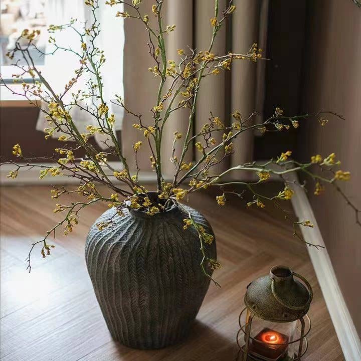 Long Weigela Flower Stem 63" Tall: Yellow / One Stem