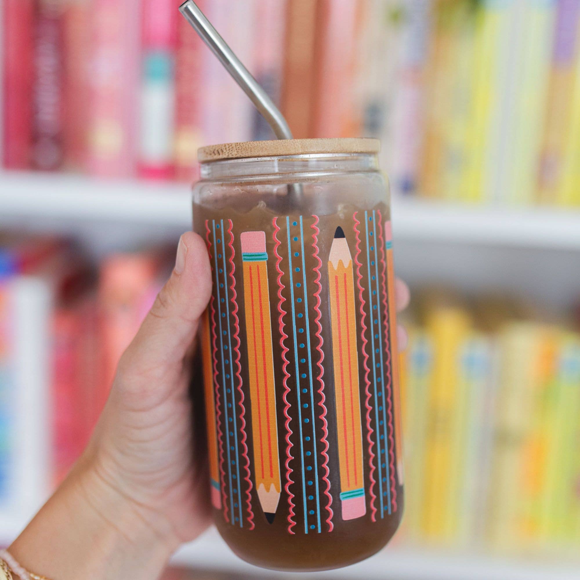Teacher Pencils Glass Can